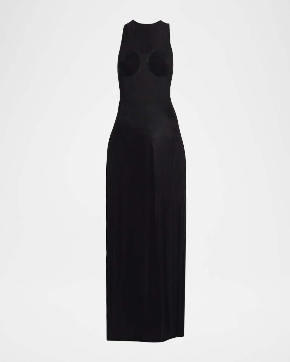 Cupped Bust Light Jersey Maxi Dress